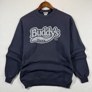 Lee Heavyweight Sweatshirt Mens M Buddy's Pizza Grunge Skater Faded USA
